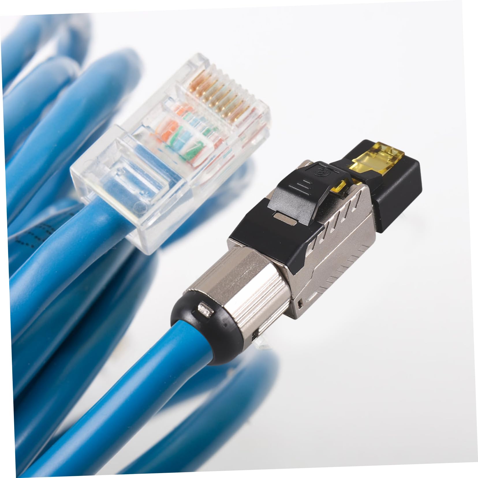 Housoutil 5St multi Kabel Cat8- W-lan Zu routers gilm laptip externer Cat8-Stecker Durchgang durch modulare Stecker Cat-8-Anschlüsse Phosphorbronze