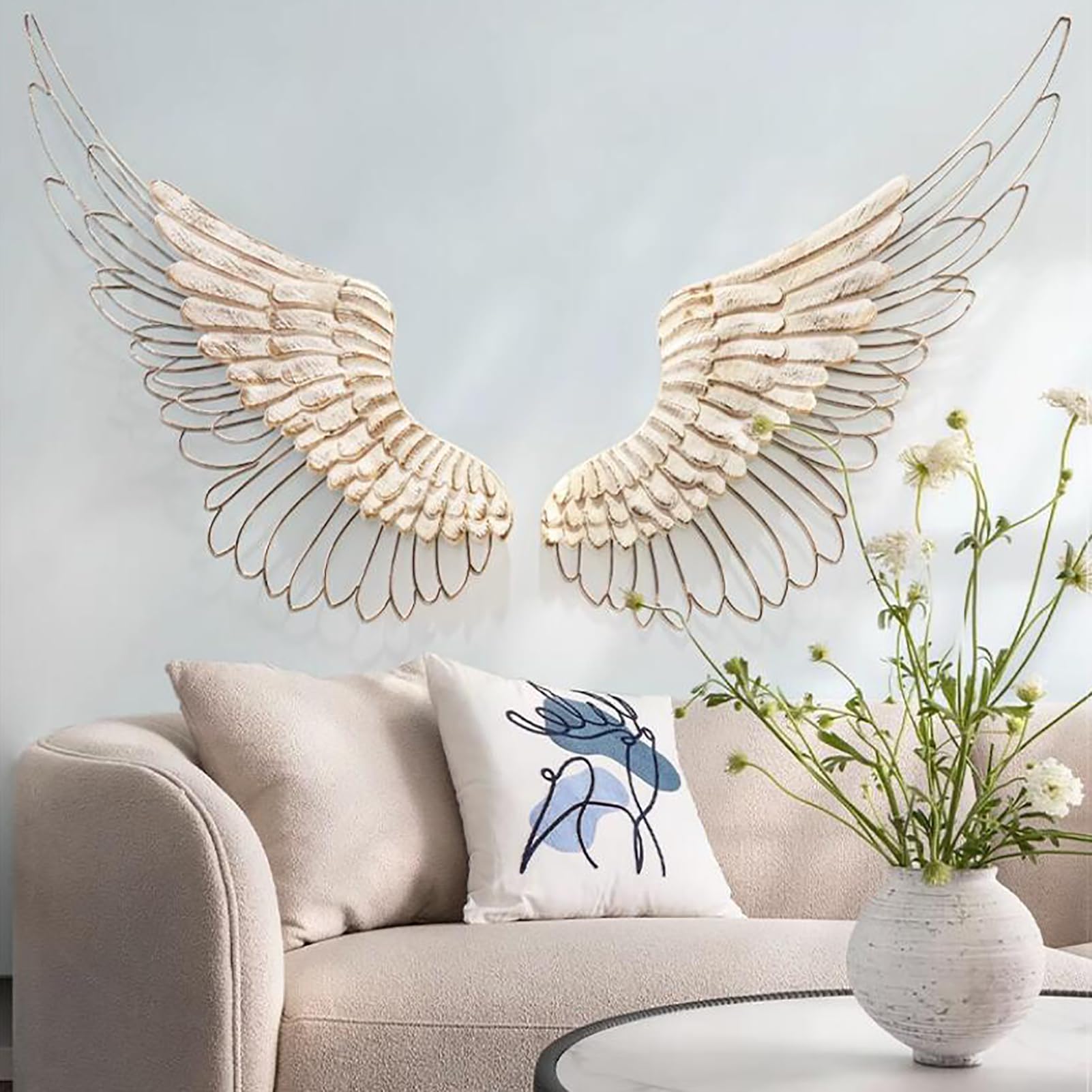 Amazon.co.jp: 大型金属天使の翼 壁飾り2023 新しい天使の翼 アイアン