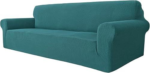 Miniatura 62 de MAXIJIN Fundas para sofá de 3 cojines (71"-91"), funda elástica de 1 pieza para sofá, protector de muebles con parte inferior elástica para niños y