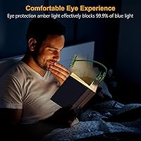 Vista 4 de Gritin Luz de libro recargable de 19 LED para leer en la cama con función de memoria, cuidado de los ojos, 3 temperaturas de color, brillo