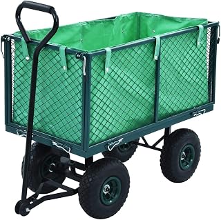 Tools-Garden - Carro de mano (350 kg), color verde