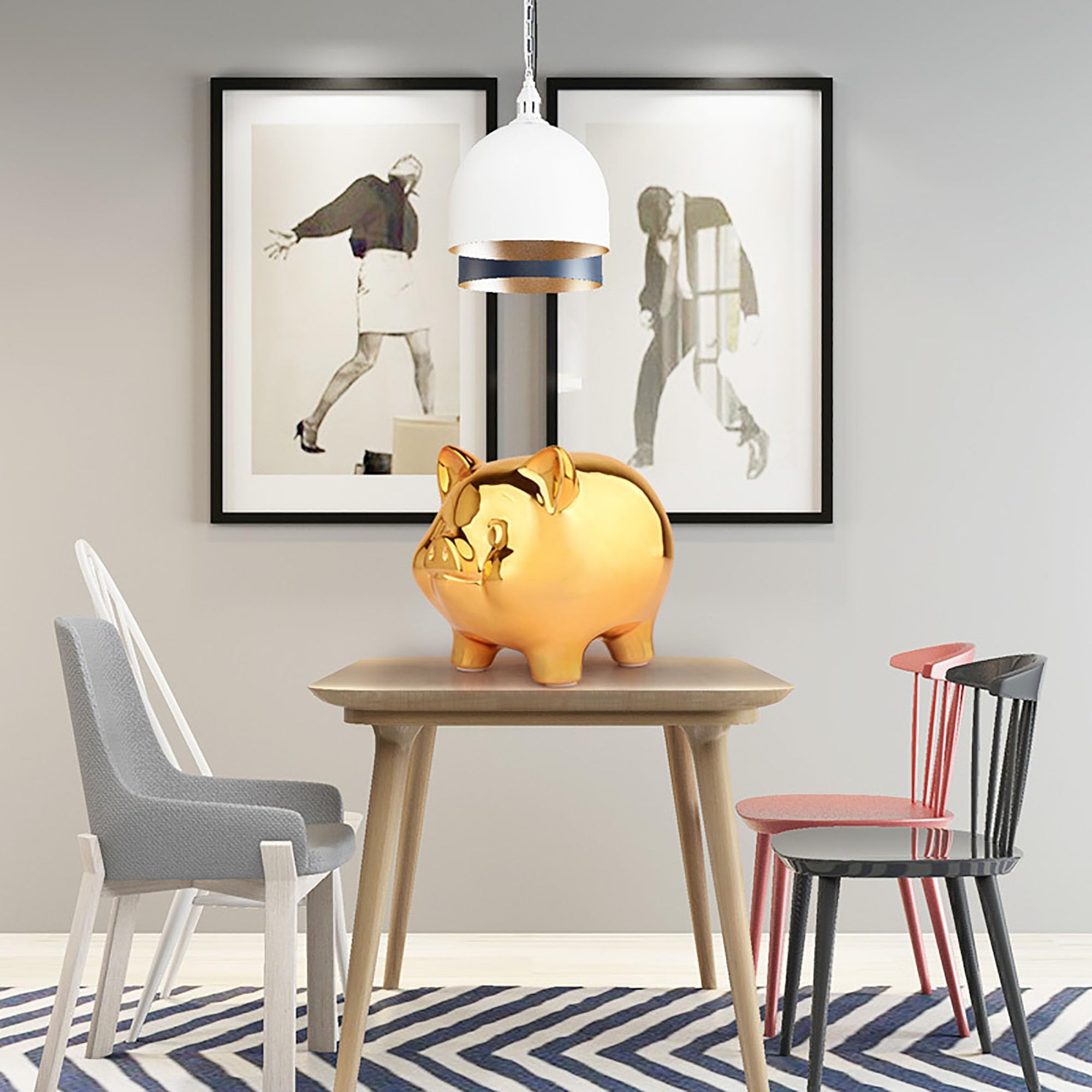 Salvadanaio a Forma di Maialino, Ceramiche Riutilizzabili per Vacanze, Digitale, Piggybank per Banconote, Decorare, Regalo per Bambini a Natale e Compleanni