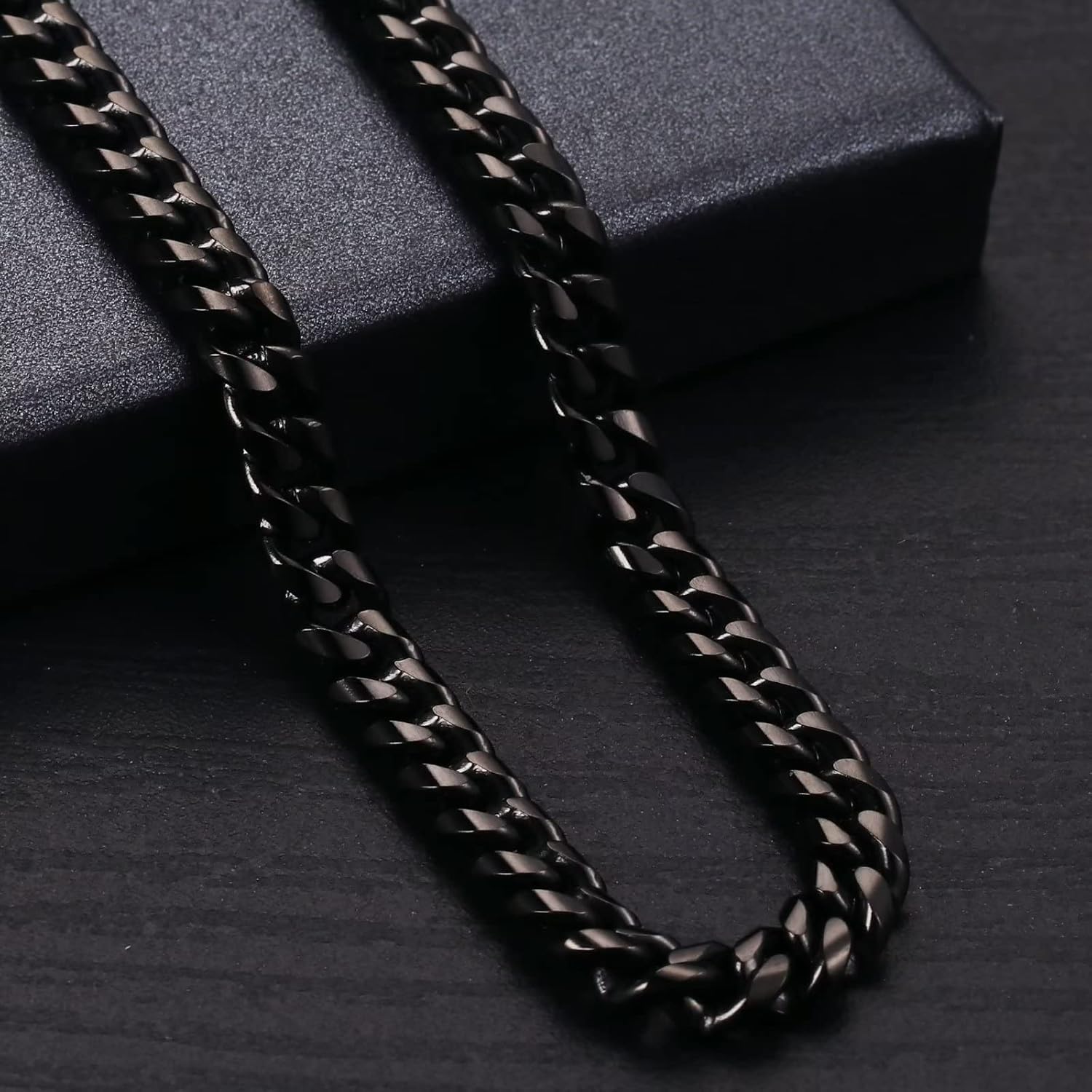 Son Necklaces Gifts - Silver/Black Stainless Steel Cross Necklace Cuban Link Chain Necklace for Son - Image 7