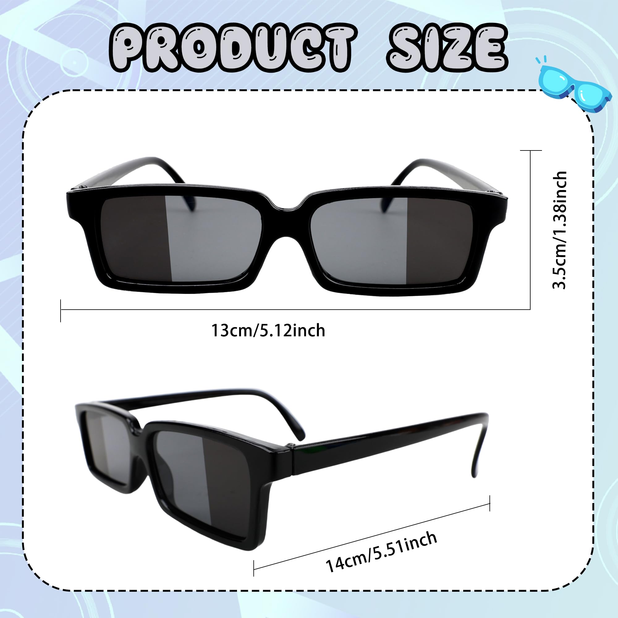 Octaday 20 Pcs Real Detective Glasses Sunglasses Rear View Mirror Anti Track See Behind You with Inside The Lens Mirror for Kids Escape Room Party Favor Detective - Image 2
