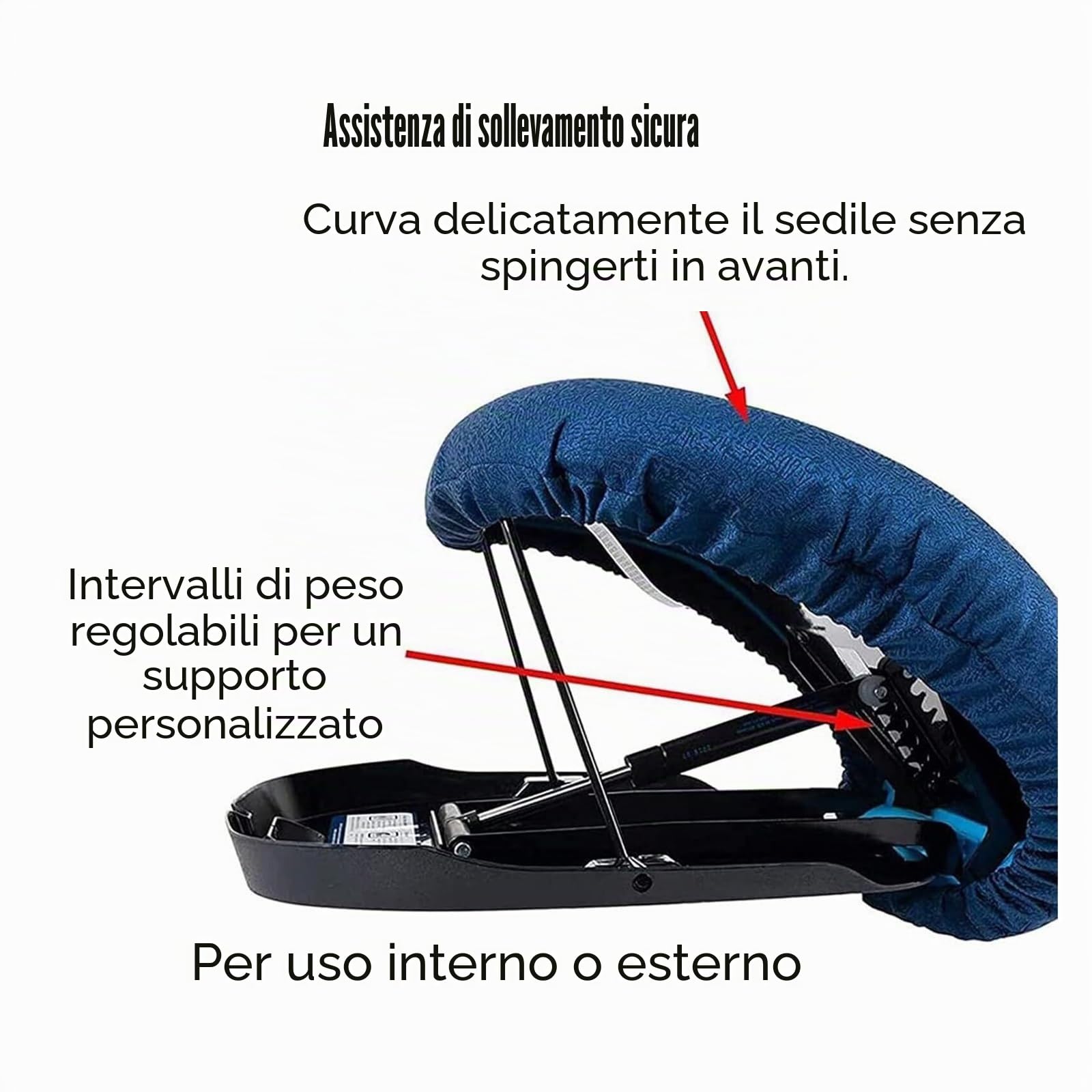 Cuscino Sollevatore Elettrico/Automatico per Anziani - Alzapersona da Divano con Telecomando, Portata 150 kg, Regalo Utile per Nonni
