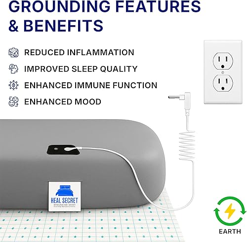 Miniatura 3 de Sábana bajera ajustable de alta calidad, 90% algodón orgánico + 10% fibra pura plata, 400 hilos con cable de conexión a tierra para terapia que