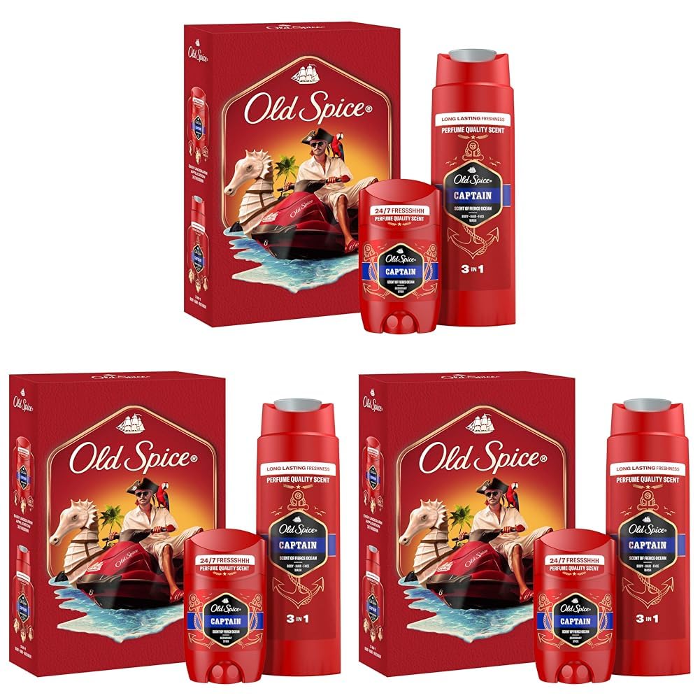 Old Spice Modern Captain Hediye Seti: Deodorant Stick 50 ml + DuşJeli 250 ml (3 paketi)