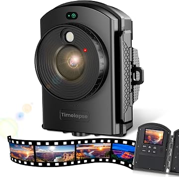 Time Lapse Camera - Timelapse Camera with Infrared Positioning & LED Light, 180 Days Shooting, 1080P AVI Videos & Photos for Outdoor Construction, Cooking, Plant Growth, Landscape64GB