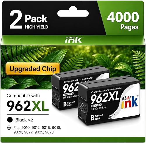 962XL Black Ink Replacement for HP 962 XL 962XL Ink Cartridges Combo Pack | Replacement for HP Ink 962XL Black HP962XL 962 Ink Compatible with HP OfficeJet Pro 9010 9015 9018 9020 9025 9014 9016 9019