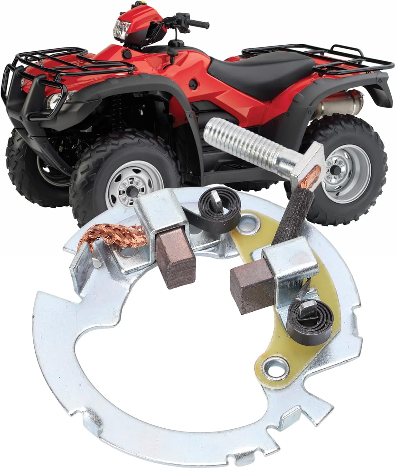 EVGATSAUTO Starter Repair Kit, ATV Starter Motor Brush Holder Electrical Starter Repair Kit Replacement for CBR600F 300FW 400FW 450S