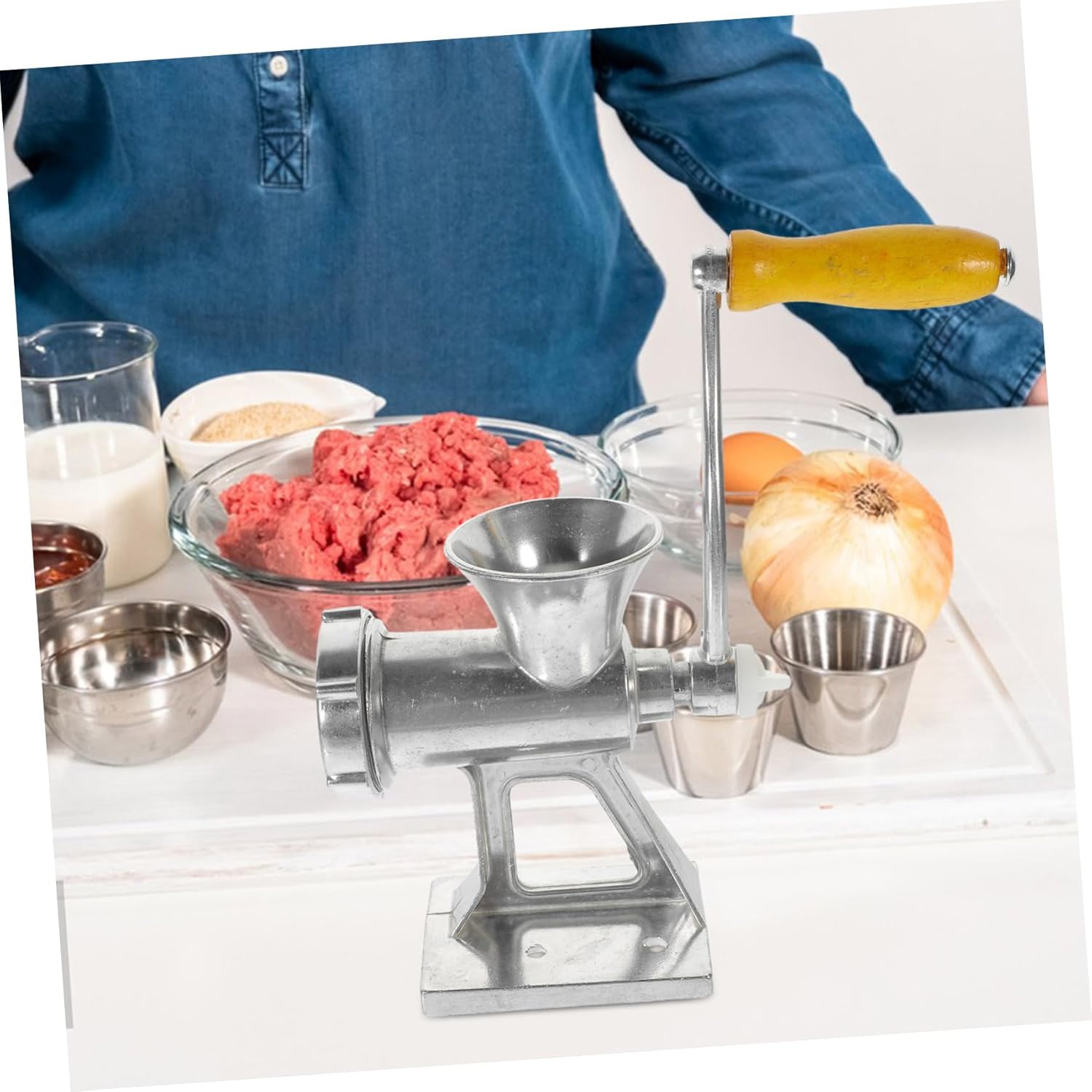 1set Manual Meat and Sausage Stuffer Tool for Homemade Sausages Heavy-duty Design Easy to Use for Meat and Vegetables for Outdoor Cooking and Travel