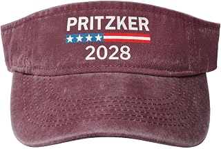 Jb Pritzker for President 2028 Denim Visor Hat Golf Sports Empty Top Cap