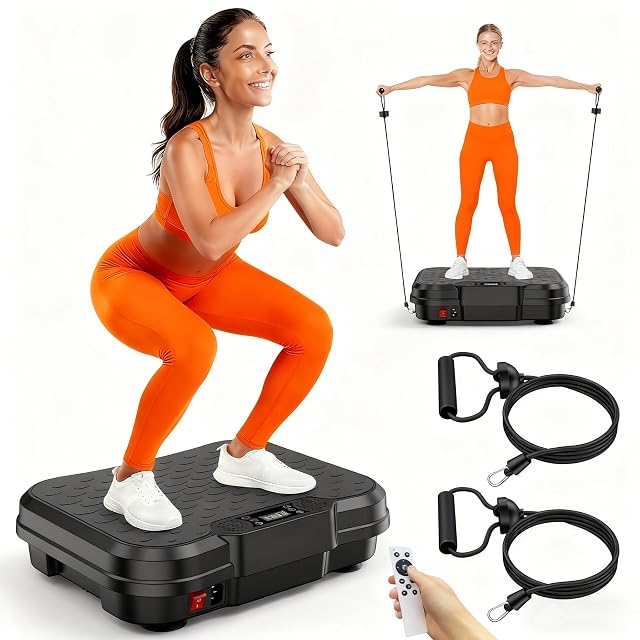Vibration Plate Exercise Machine 2026 Vibrating Fitness Platform for Lymphatic Drainage 400 Lbs Capacity Vibrating Platform with Remote