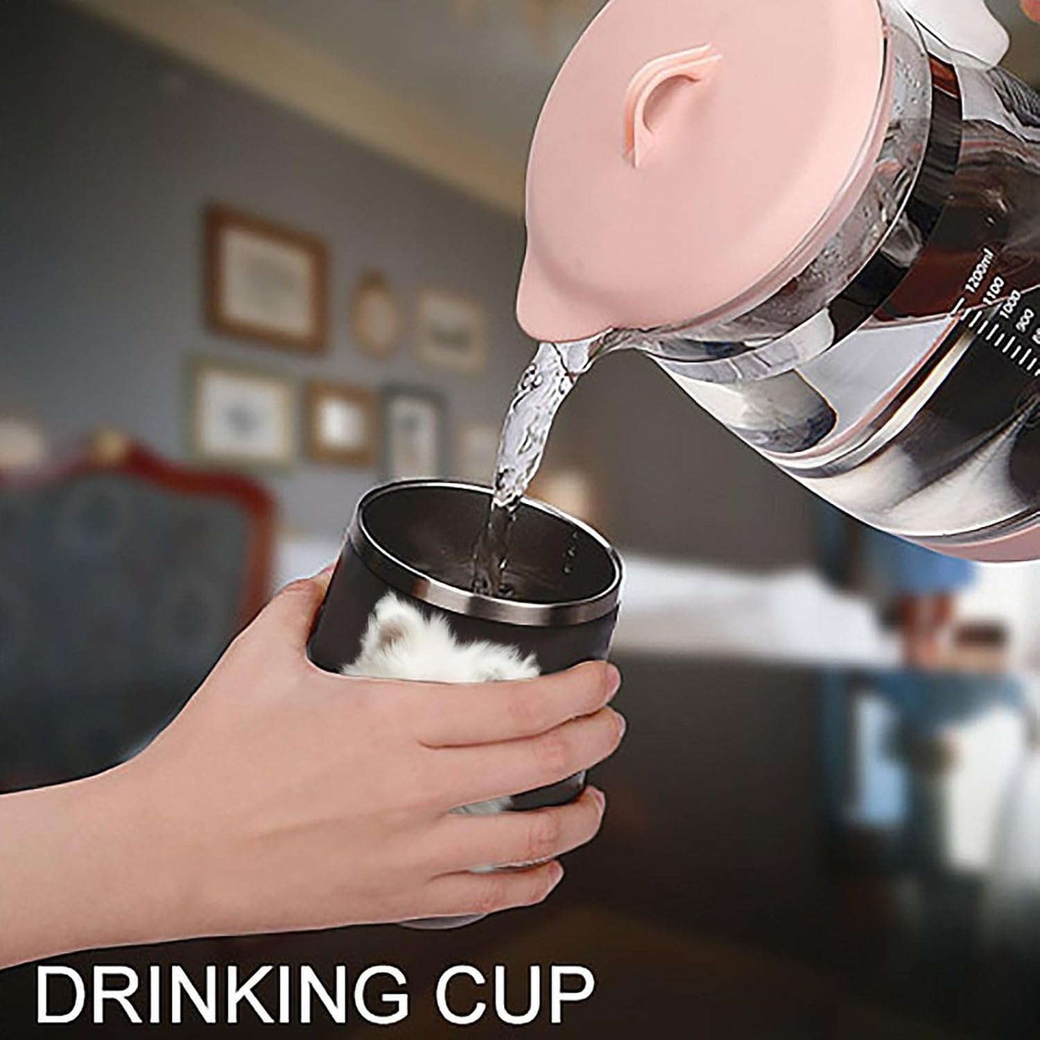 Fluffy Samoyed Puppy Insulated Drinking Cup Stainless Steel Coffee Mug Wine Tumbler with Lid 12OZ