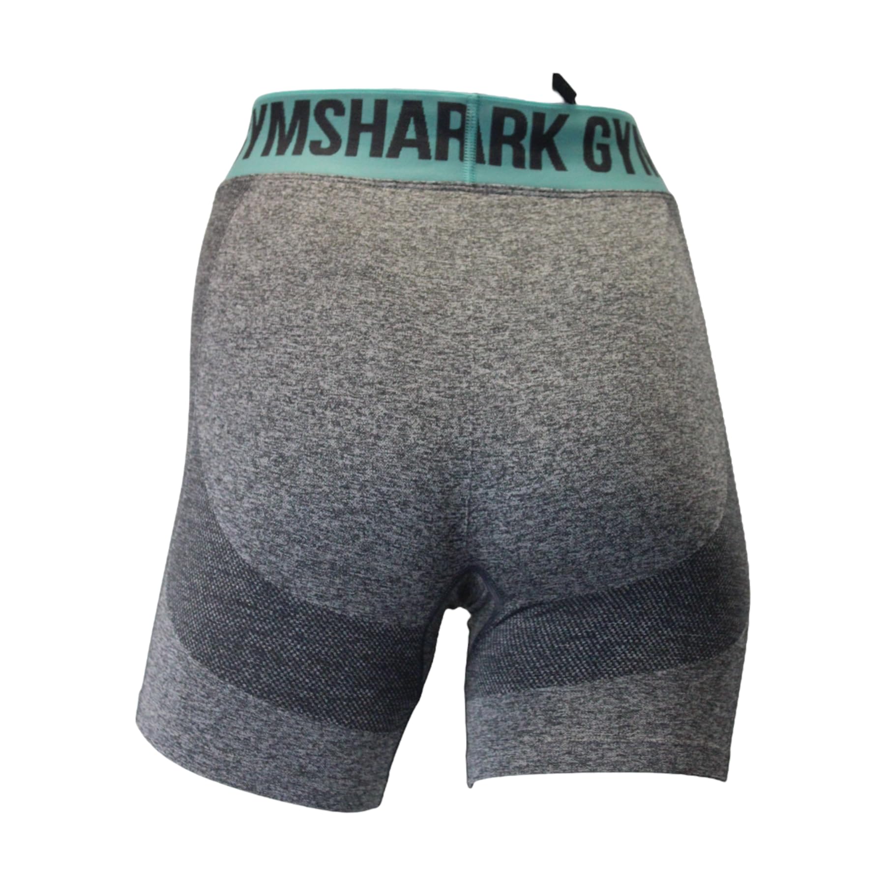 Gymshark Women's Charcoal Marl / Jade Green Flex Mid Rise Fit Shorts, Charcoal Marl/Jade Green, X-Small [Variation]