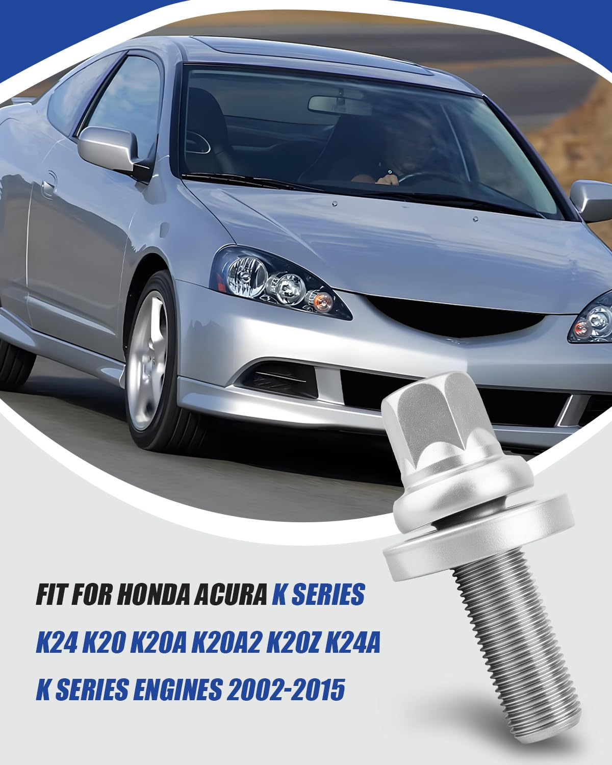 90017-PCX-013 Bolt Fit for Honda Acura K Series K24 K20 K20A K20A2 K20Z K24A Engines 2002-2015