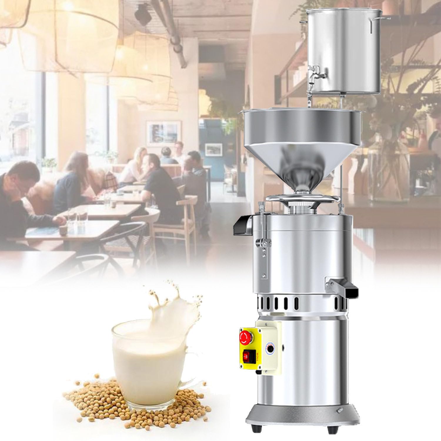 Große Kapazität Mahlmaschine Edelstahl Sojamilch Maker Automatisch mit Filter für den gewerblichen Gebrauch in Restaurants und Kantinen