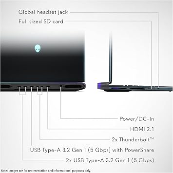 Alienware 16 Area 51 Gaming Laptop, Intel Ultra 9 275HX, 32 GB DDR5 RAM, 1 TB PCIe SSD, 16 WQXGA (2560x1600) 240Hz, NVIDIA G-Force RTX 5070Ti, Backlit Keyboard, W11 Pro, Liquid Teal+Traix Mousepad