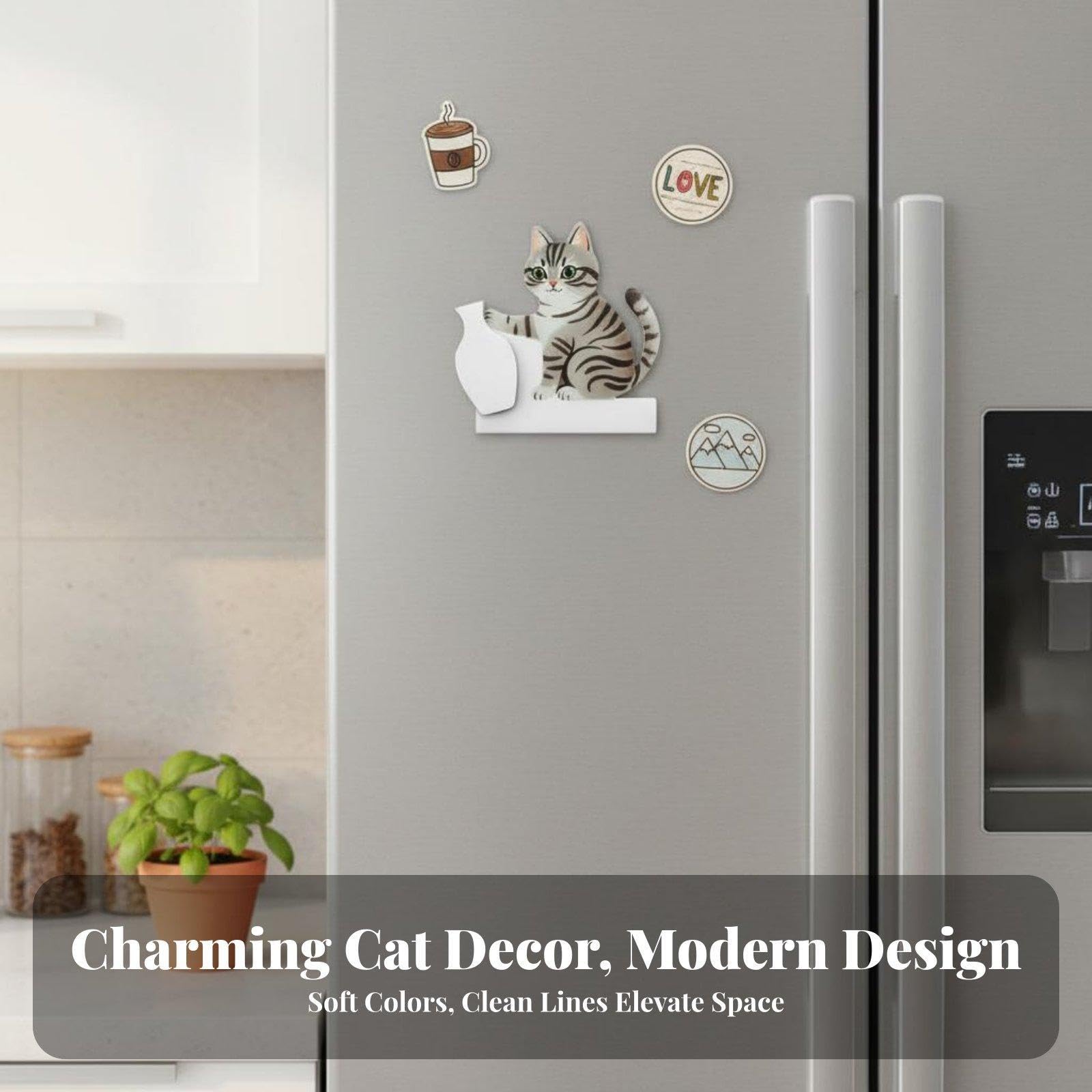 predolo 6 Porta Baffi Felini per Conservare I Ricordi. Porta Baffi Felini, Oggetto Decorativo Creativo per La Casa, La Cucina, L'ufficio E La Lavagna, 4 pezzi