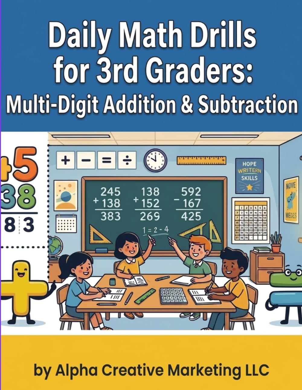 Daily Math Drills for 3rd Graders: Multi-Digit Addition & Subtraction