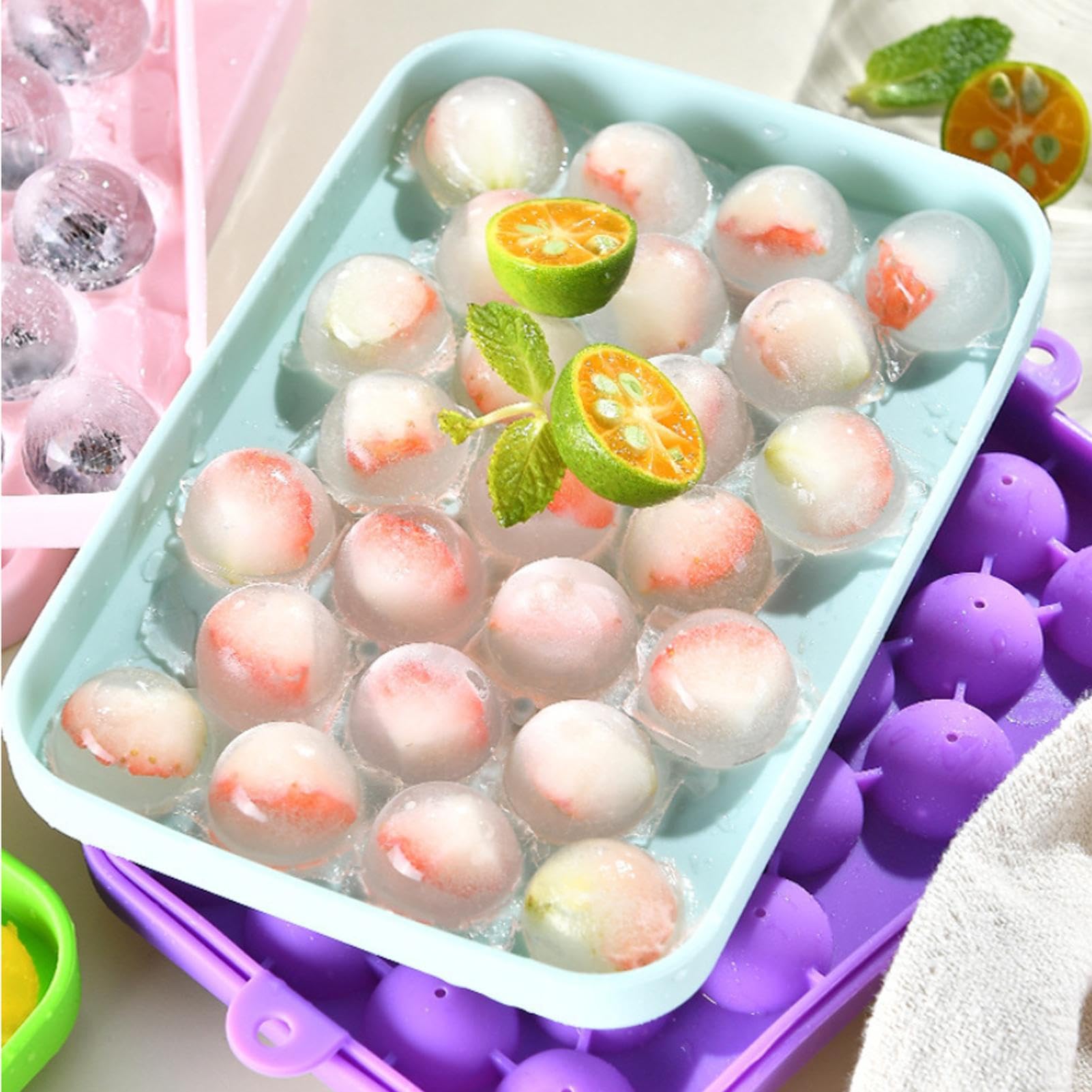 Bac À Glaçons En Silicone Moule Souple Pour Cuisine Avec Alvéoles Pour