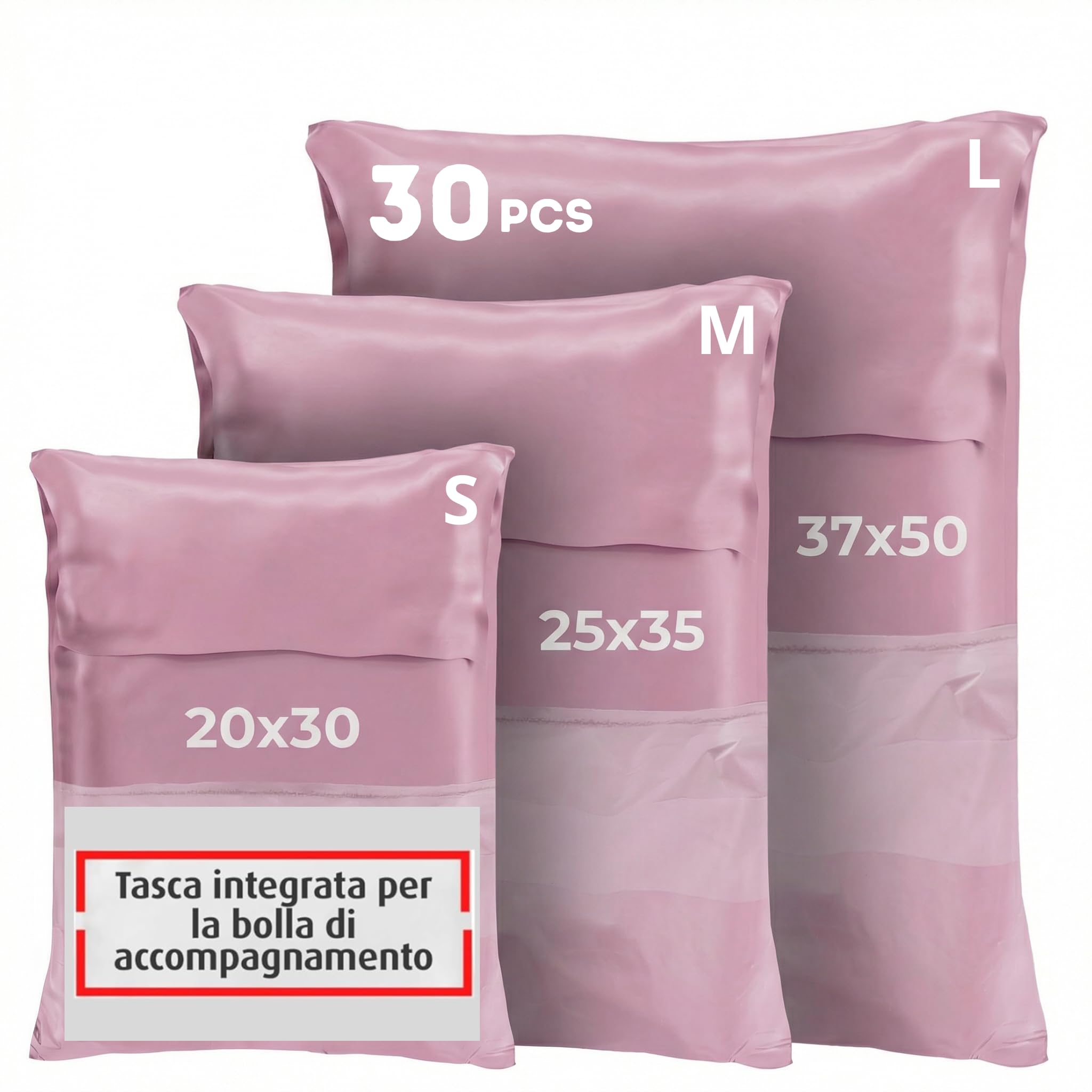 Pack of 30 Vinted Plastic Mailers - Strong Self Adhesive Opaque Plastic Mailers for Clothes, Shoes, Books - Pack of 30, Ideal for Vinted (Pink)