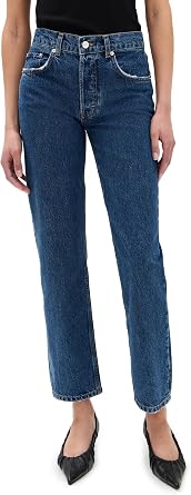 ANINE BING Womens Kate Jeans, Washed Blue, 23