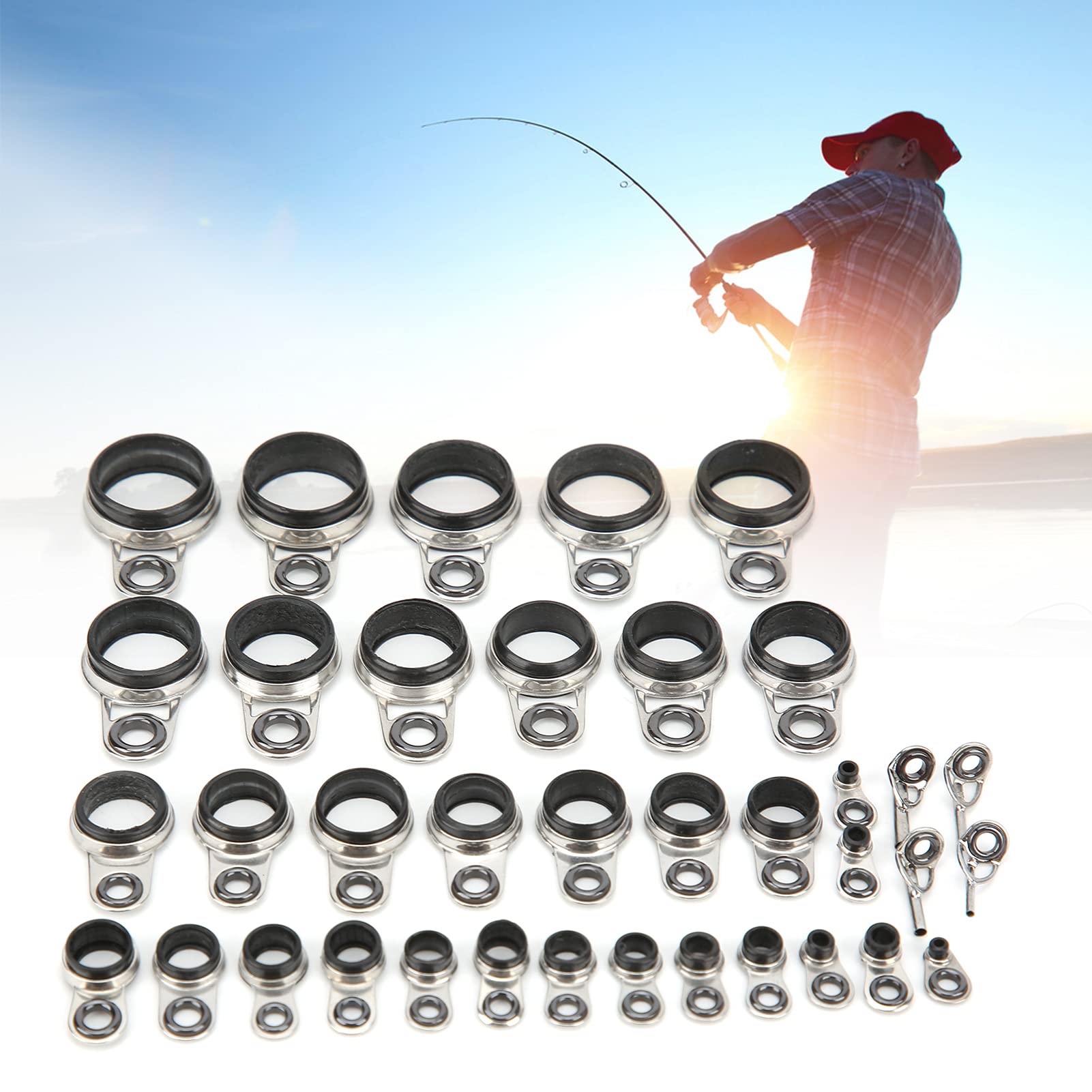 Seaguide Spinning Rod Guides Set 4mm 24mm Stainless Steel Guides