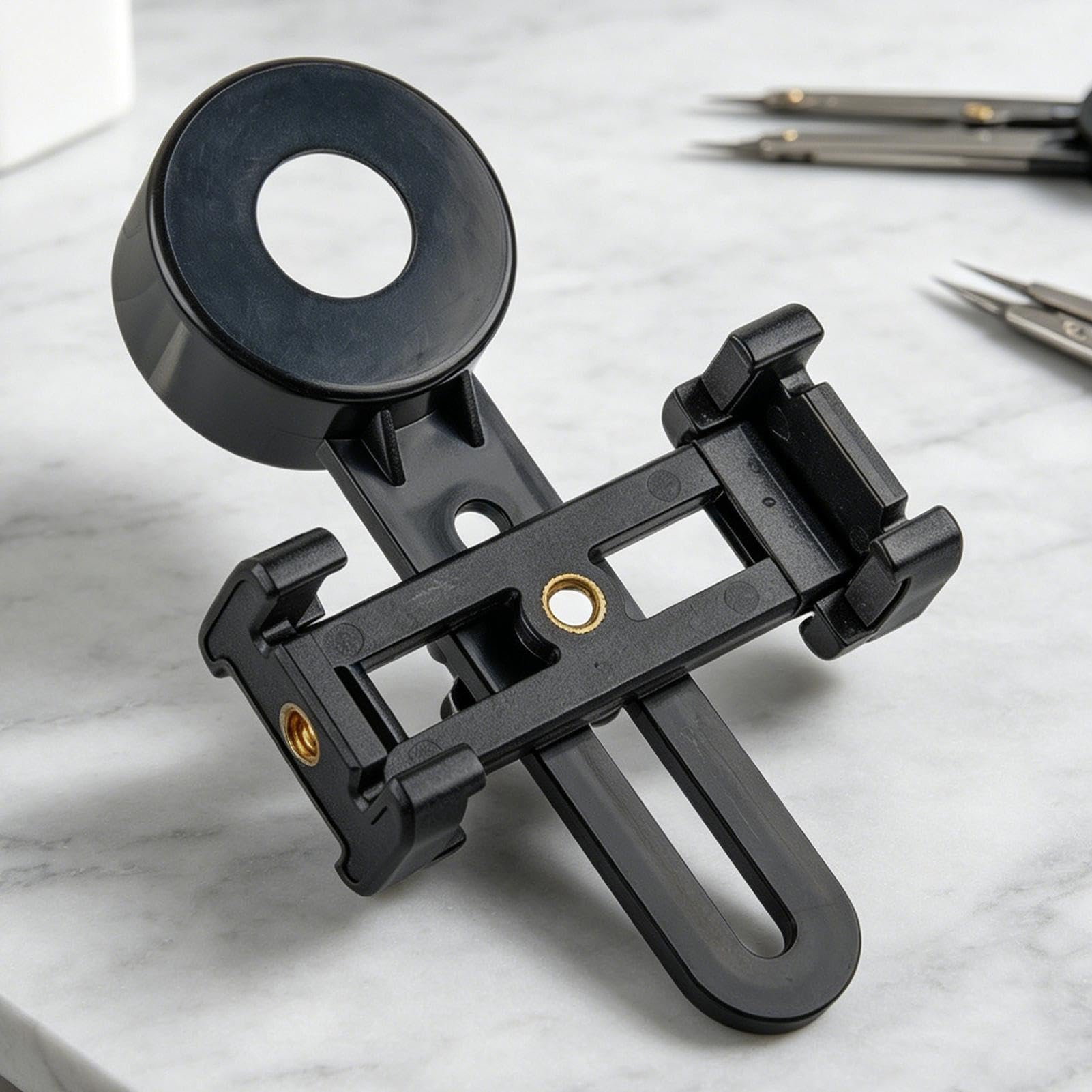 Adattatore universale smartphone fotografia, supporto cellulare compatibile binocolo e monoculare Parole chiave: supporto telefono binocolo, adattatore ottica fotografica