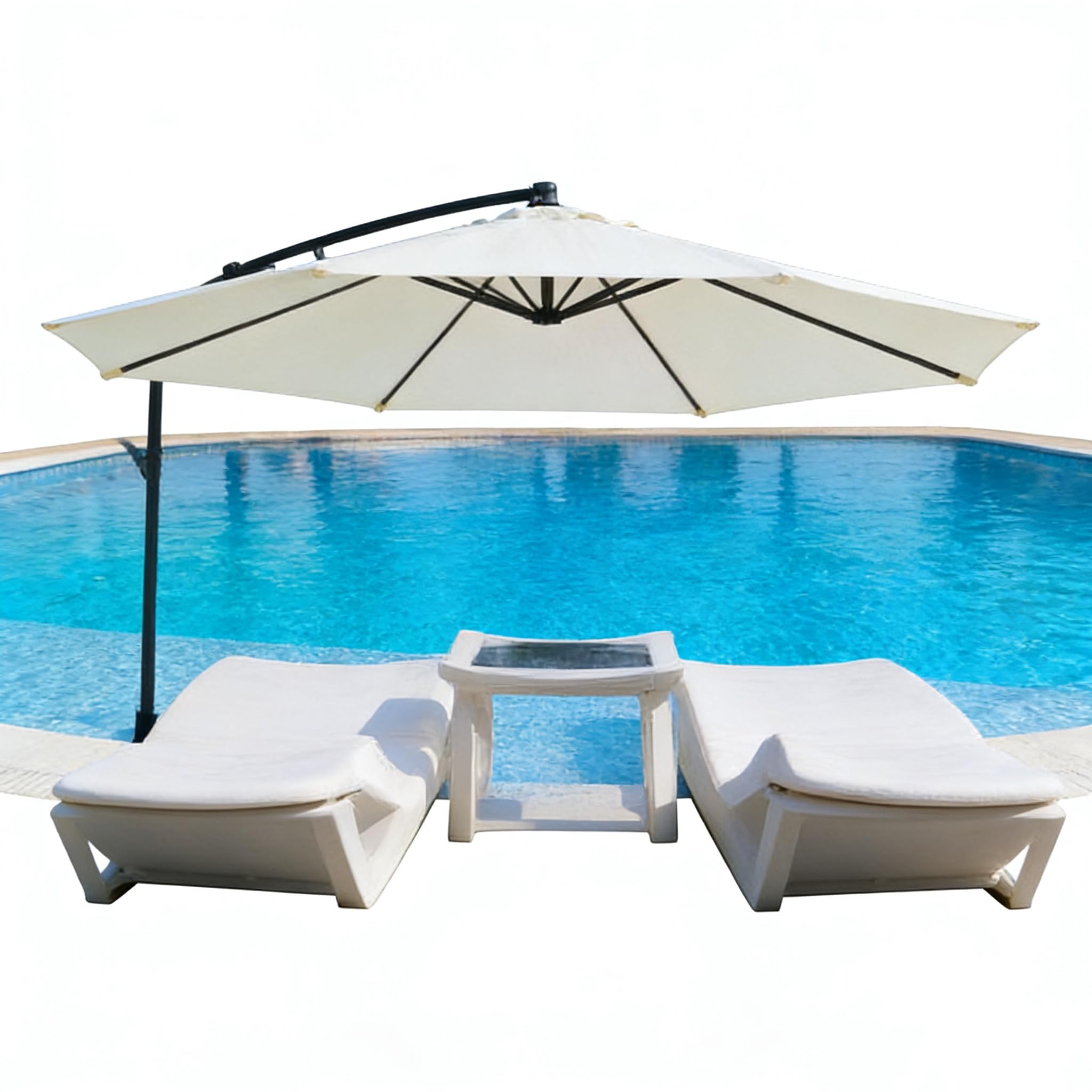 Auvent De Rechange De Parapluie Housse De Rechange 6/8 Baleines 3.0m, Toile De Remplacement pour Parasol De Terrasse, pour Parasol D'extérieur(Épaisseur:Gris,Size:3.0m-6 Baleines)