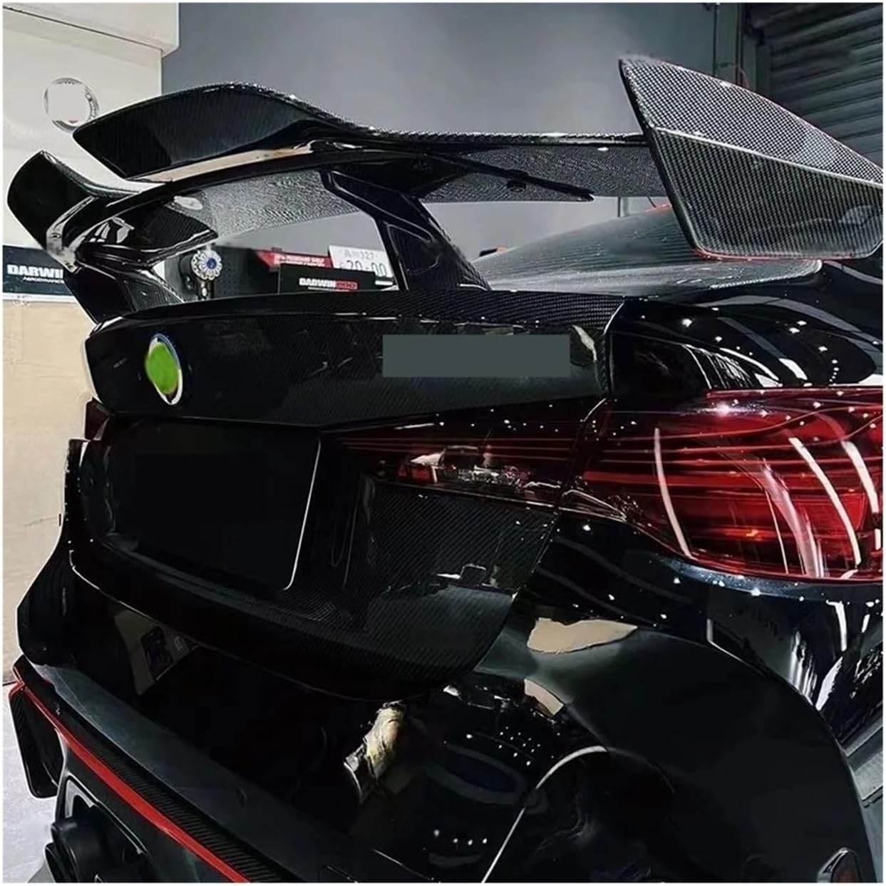 Compatible for BMW M4 M3 G23 G14 G15 G16 G80 G82 G22 Carbon Fiber Rear Roof Spoiler Wing Trunk Lip Boot Cover Car Styling(Gloss Black)