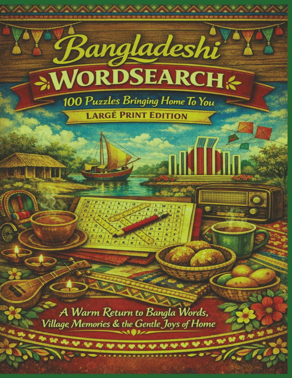 Bangladeshi WORDSEARCH 100 Puzzles Bringing Home To You LARGE PRINT EDITION: A Warm Return to Bangla Words, Village Memories & the Gentle Joys of Home (Rohim's Royal Bengal Puzzlers)