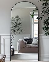 Vista 20 de Espejo de longitud completa, de 59 x 19 pulgadas, de suelo, arqueado, no empotrado, con soporte, colgante, montado para dormitorio, sala de estar