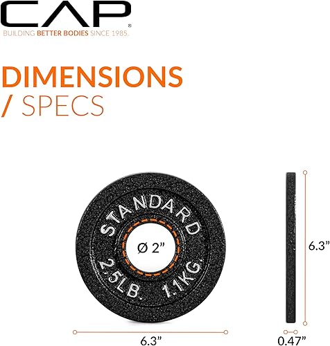 Miniatura 34 de CAP Barbell Placa de peso olímpica de 2 pulgadas Múltiples opciones