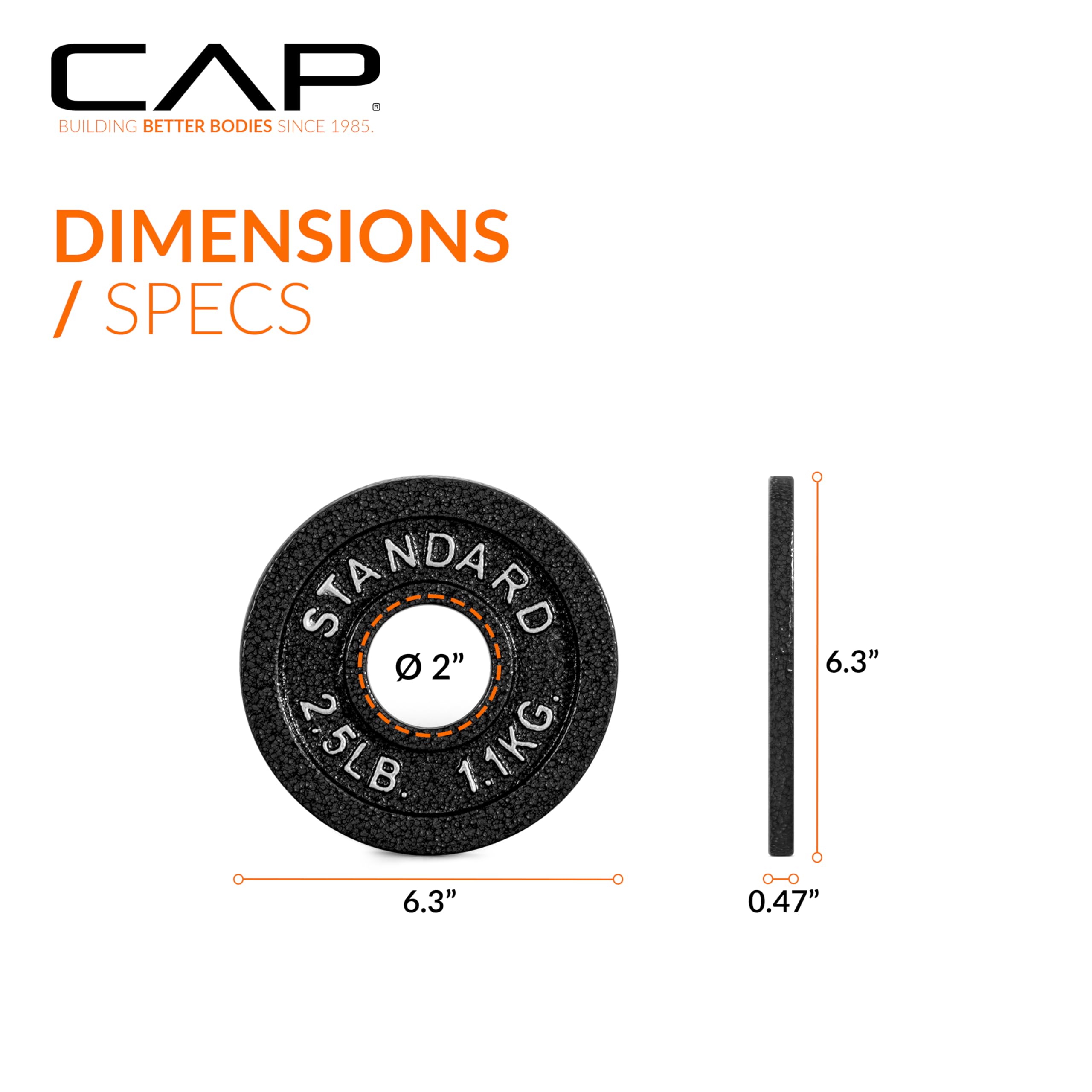 CAP Barbell 5 cm olimpijski uchwyt talerz