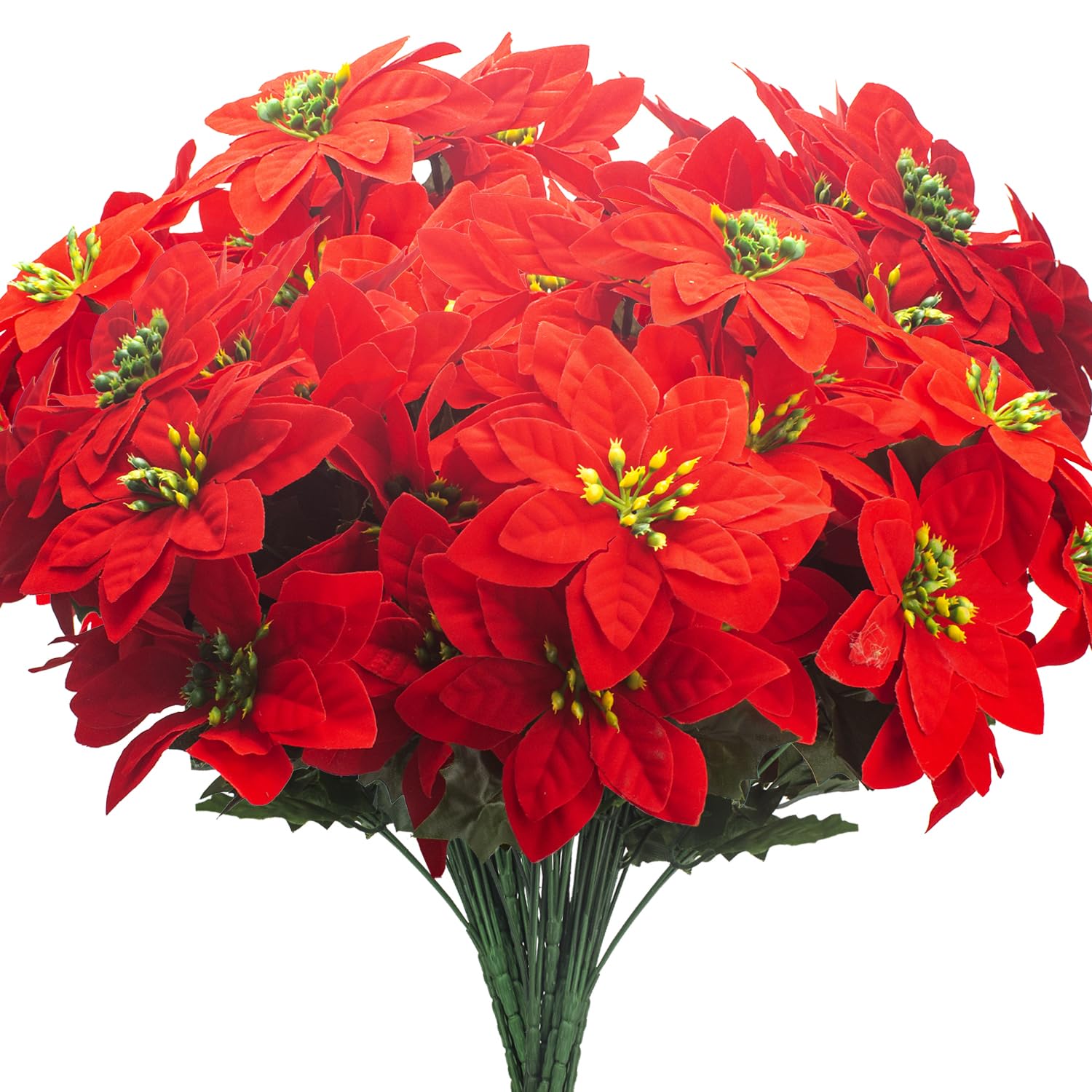 Grunyia 8PCS Artificial Poinsettia Flowers