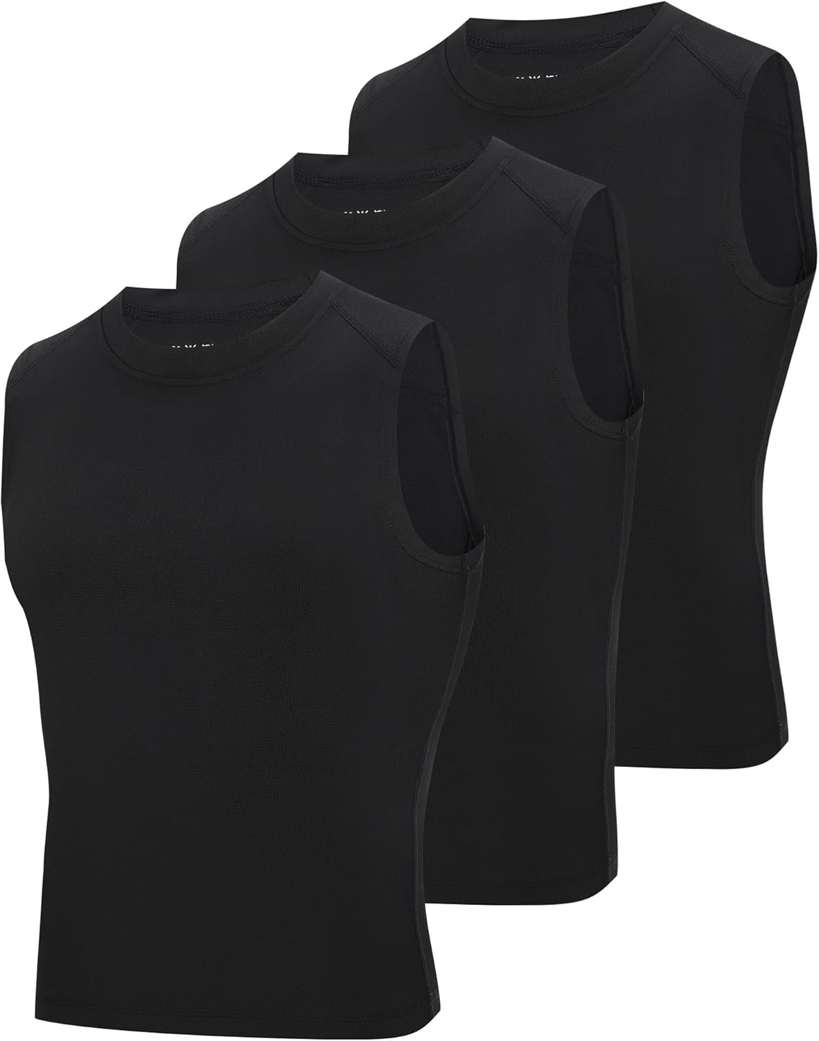 Boys Sleeveless Compression Shirt Kids Athletic Tank Tops Youth Quick Dry Workout Undershirt for Football - Image 3