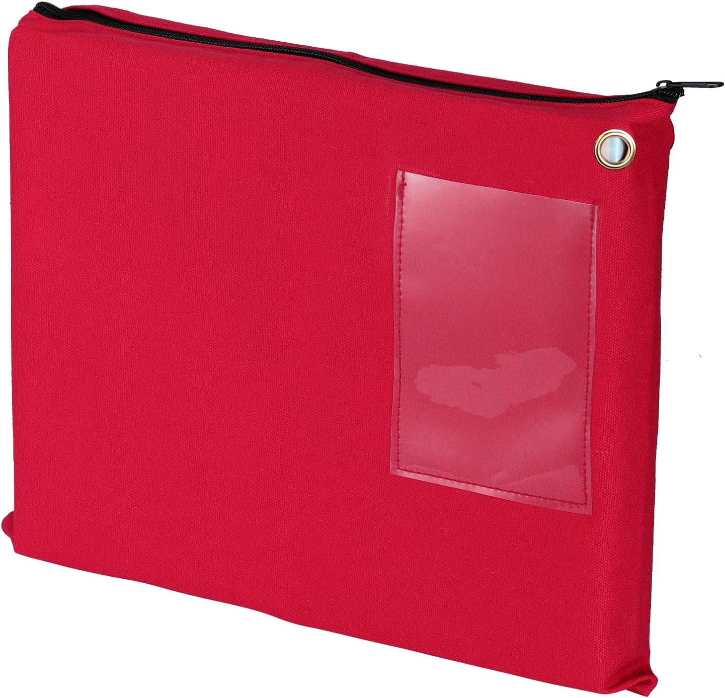 14×11Inch Large Bank Bag with Zipper Red Bank Deposit Bag