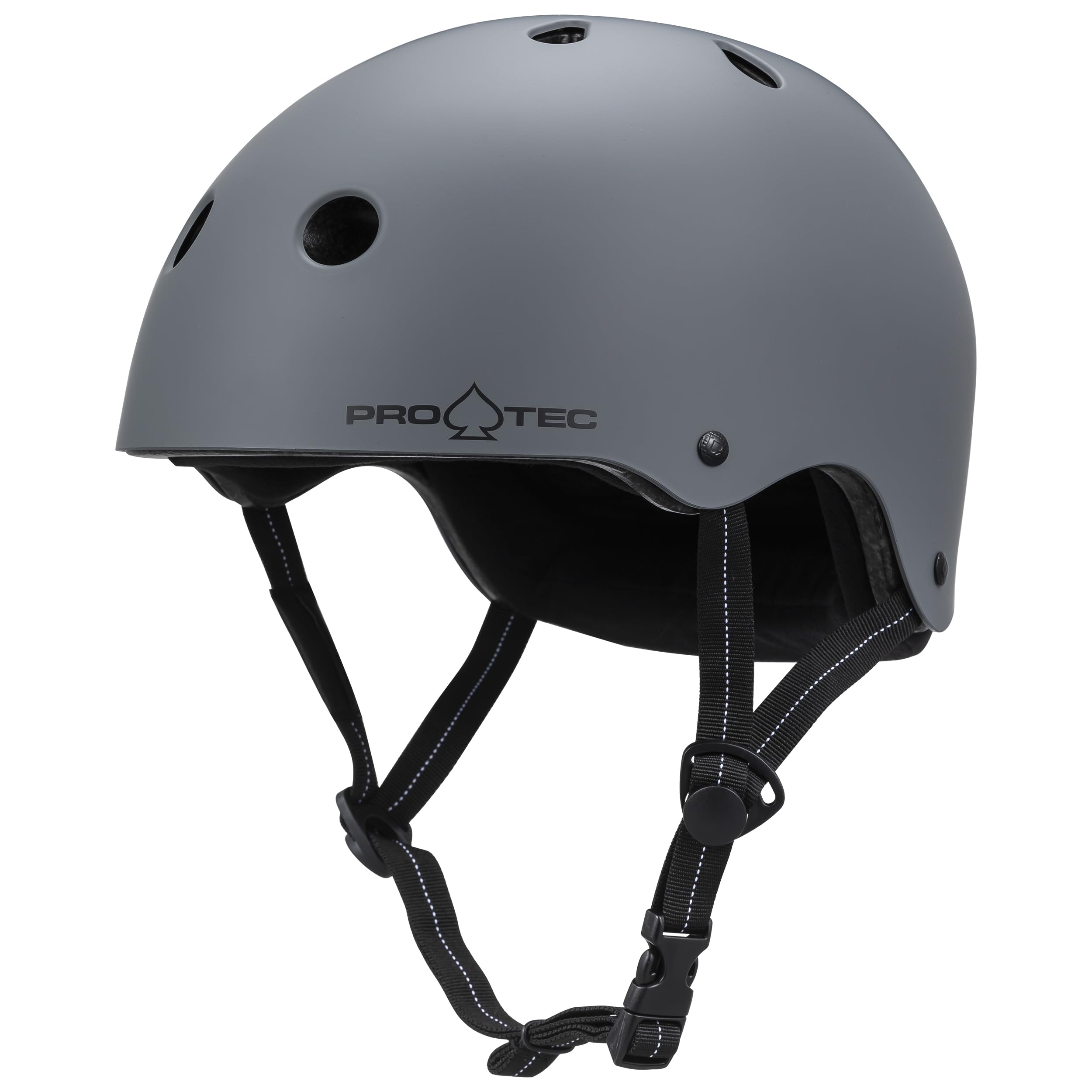 Pro-Tec Low Pro Certified - Casco de monopatín, Ideal para monopatín, Ciclismo, BMX y Patinaje sobre Ruedas, Talla L XL, Color Gris Mate | Cascos de patinaje y patineta