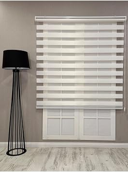 Bambu Zebra Stor G ne lik Perde, Beyaz, 160 x 200