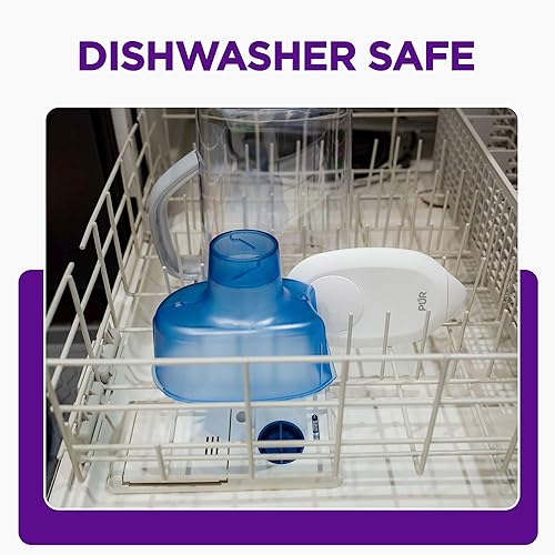 Miniatura 7 de PUR Jarra de agua de 7 tazas, 1 filtro original, limpiador, agua de gran sabor, apta para lavavajillas, potente, filtración más rápida, diseño