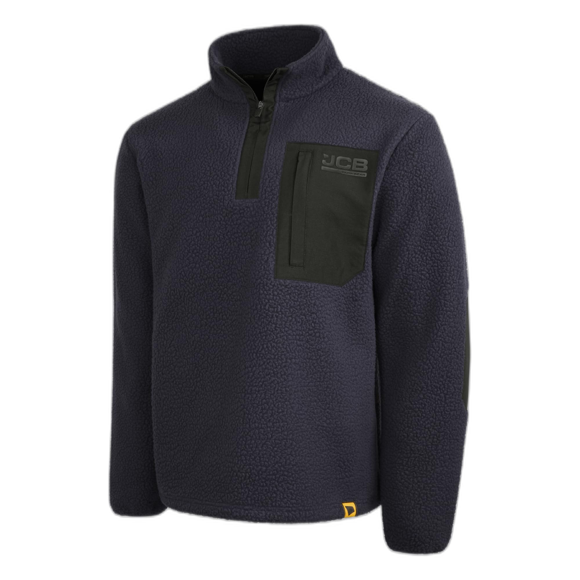 JCB Mens Fleece Jacket, 320gsm Full Zip Borg Work Fleece Chest Pocket