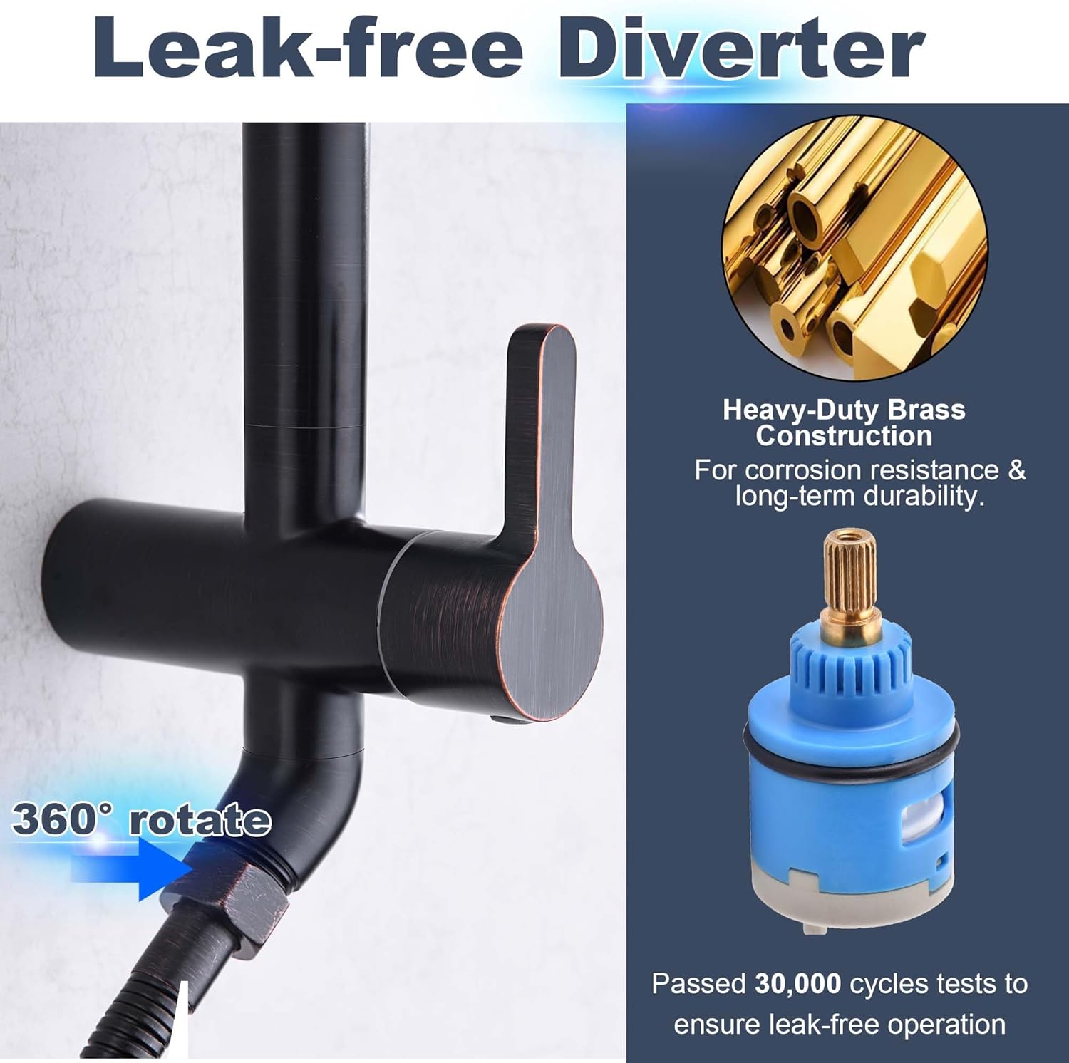 SonTiy 12 Inch Rainfall Shower System with Handheld Spray, High Pressure Rain Shower Head with Jet Spray, Luxury Bathroom Shower Fixtures with Adjustable Slide Bar & Shower Caddy, Oil Rubbed Bronze