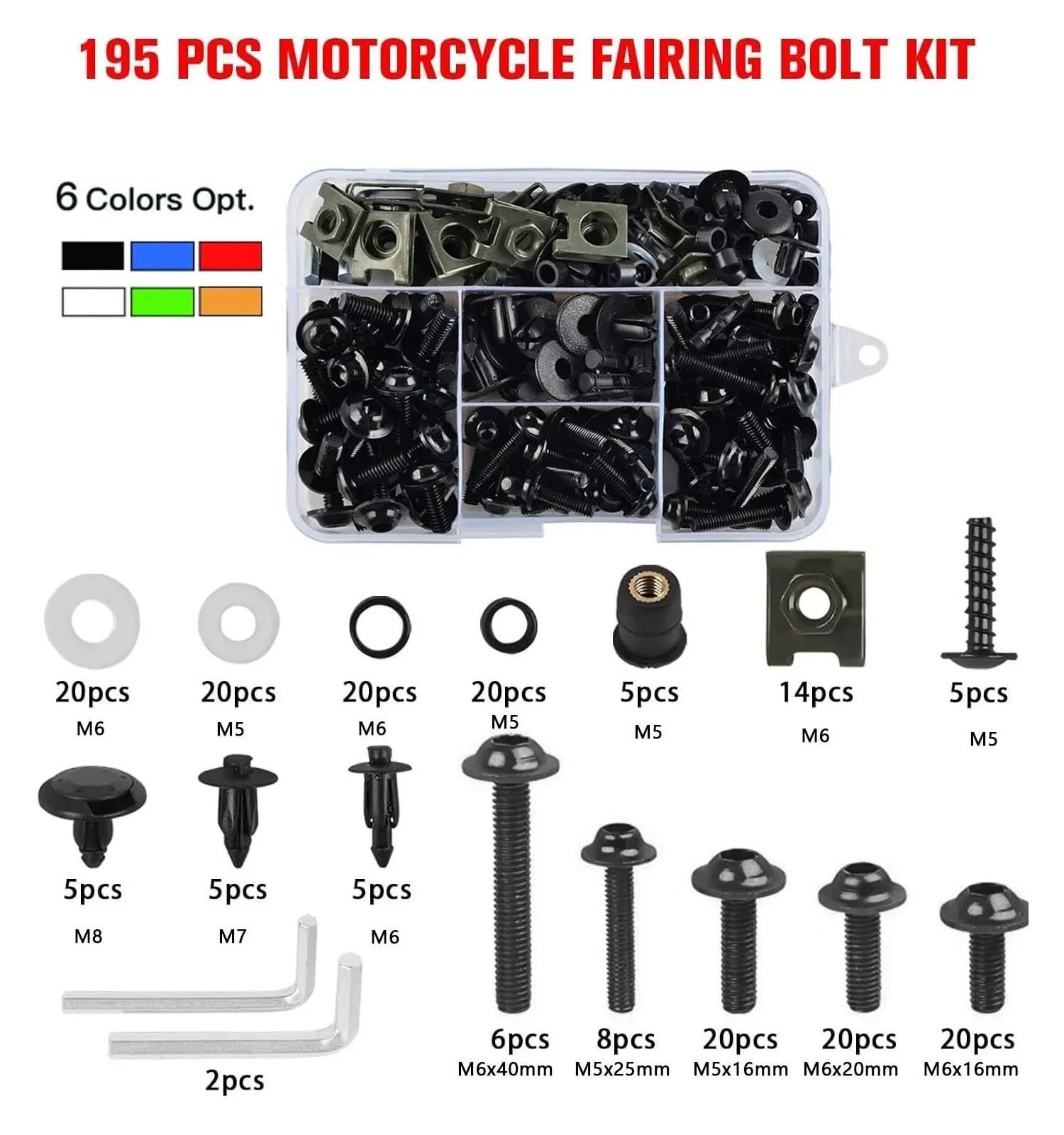 Kit De Vis De Carénage Lightech Couleur Cobalt Pour BMW S1000rr 0B1CCOB