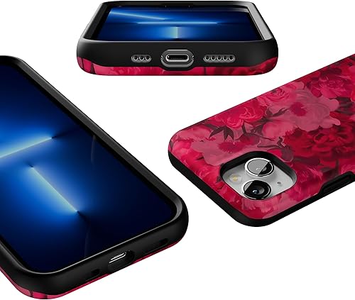 Vista 635 de Casely Funda para iPhone 13 Compatible con MagSafe Color Splash de medianoche Funda retro abstracta Color de medianoche Splash Abstracto