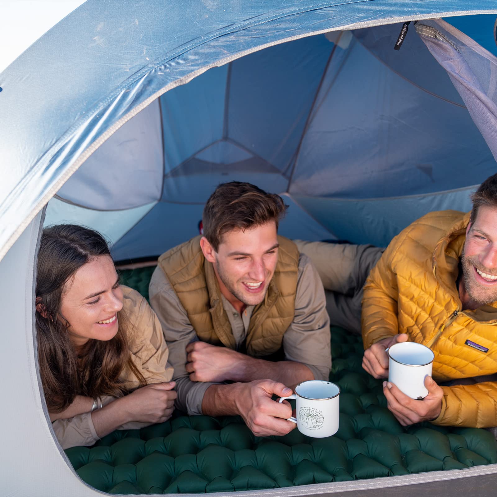 Naturehike Cloud-up Ultraligero 3 Persona Tienda de campaña Impermeable Doble Capa Camping Tienda de campaña (20D Azul Oscuro Actualizar)
