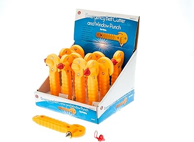 SE 2-in-1 Emergency Seatbelt Cutters with Window Punches (12-Pack) - EH431-12