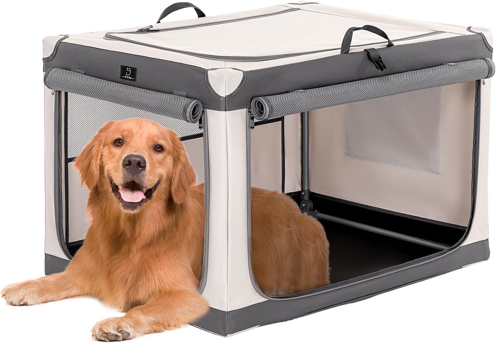 A4pet Soft Dog Crate, Easy On The Go, Easy to Stow, Adjustable Compatibility, Chew