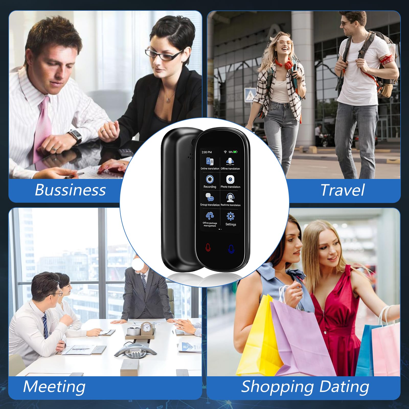 Voice Language Translator 138 Online Languages 14 Offline Translation Device - View #3