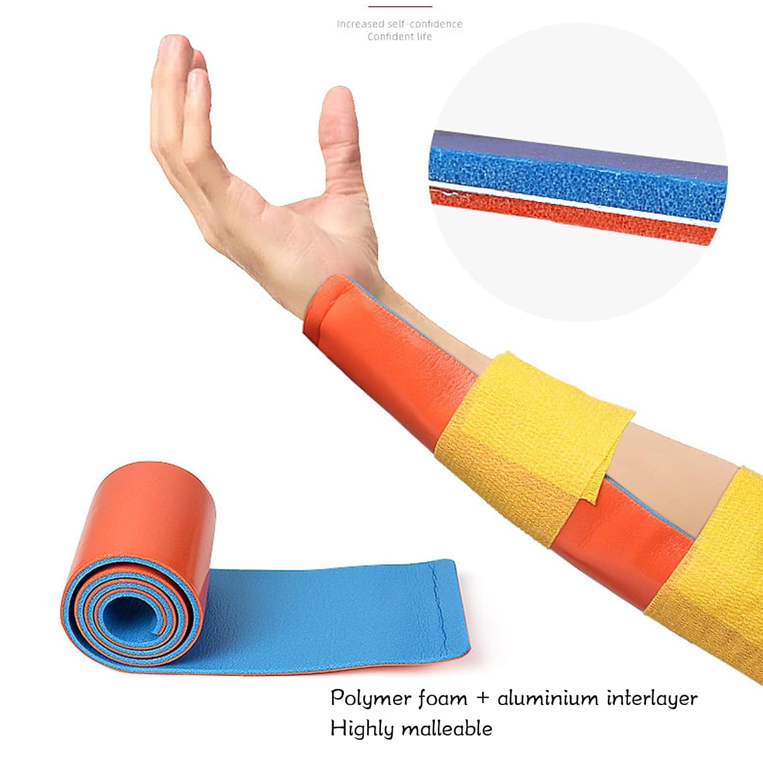 First Aid Splint, Emergency Universal Aluminum Rolled Splint for Pets Leg Wrist Finger Bone Fixed (11 * 46CM)
